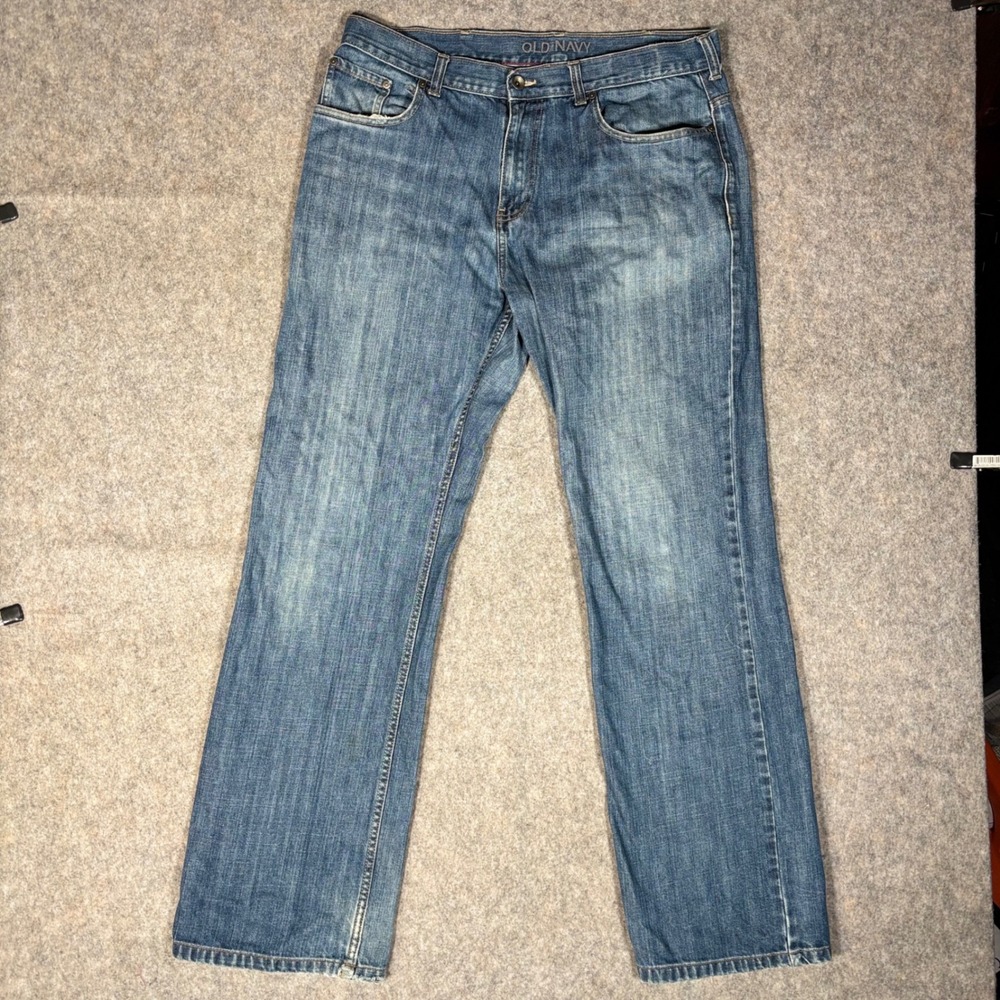 Old Navy Loose Fit Jeans Mens 36x36 Blue Medium Wash Vintage Straight Leg Baggy